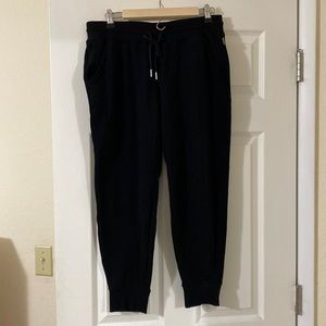 Eddie Bauer Cozy Camp fleece joggers, size PM, black.